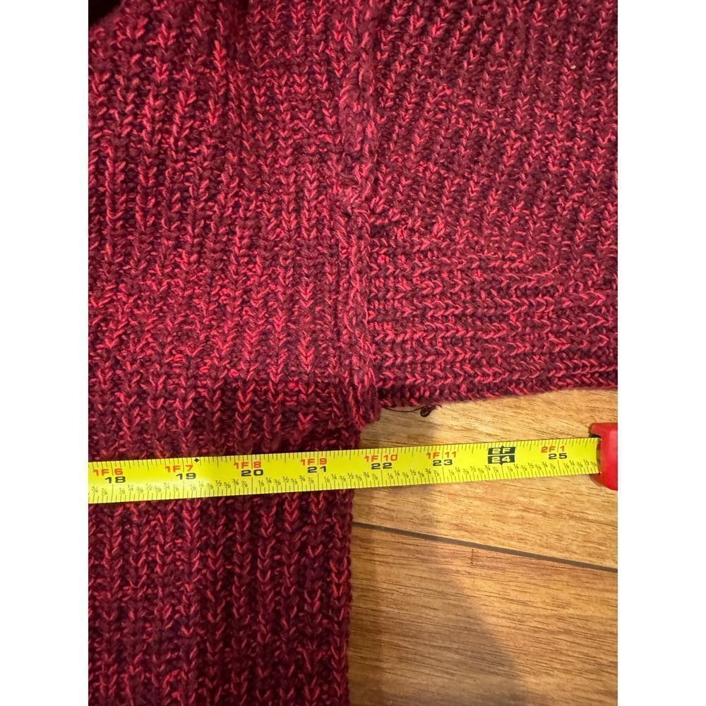 Free People High Hopes Burgundy Marled Drop Shoulder Open Cardigan Size Small - Picture 6 of 9